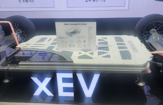 삼성SDI의 새로운 컨셉트의 EV 팩.